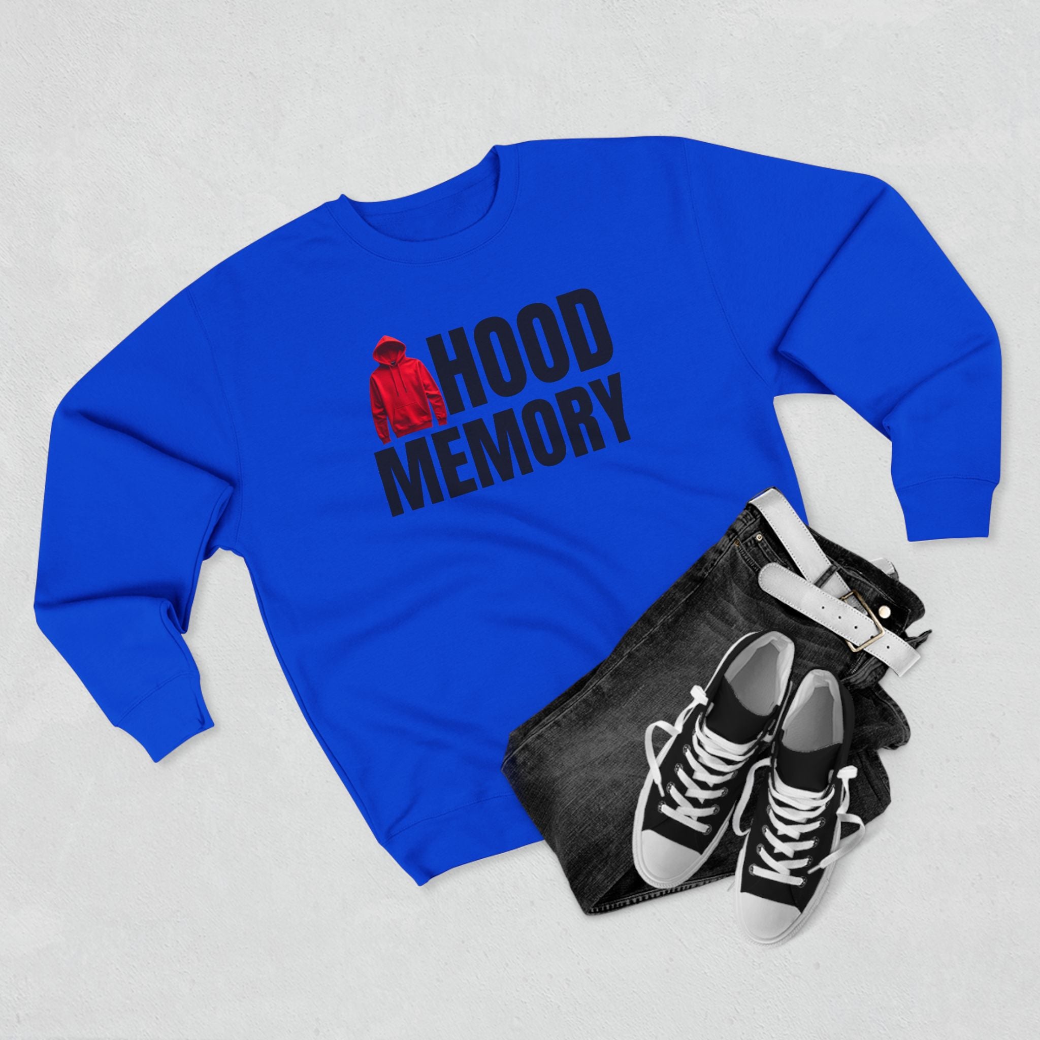 Hood Memory Sweatshirt | Cozy Unisex Crewneck Casual Wear, Retro Style