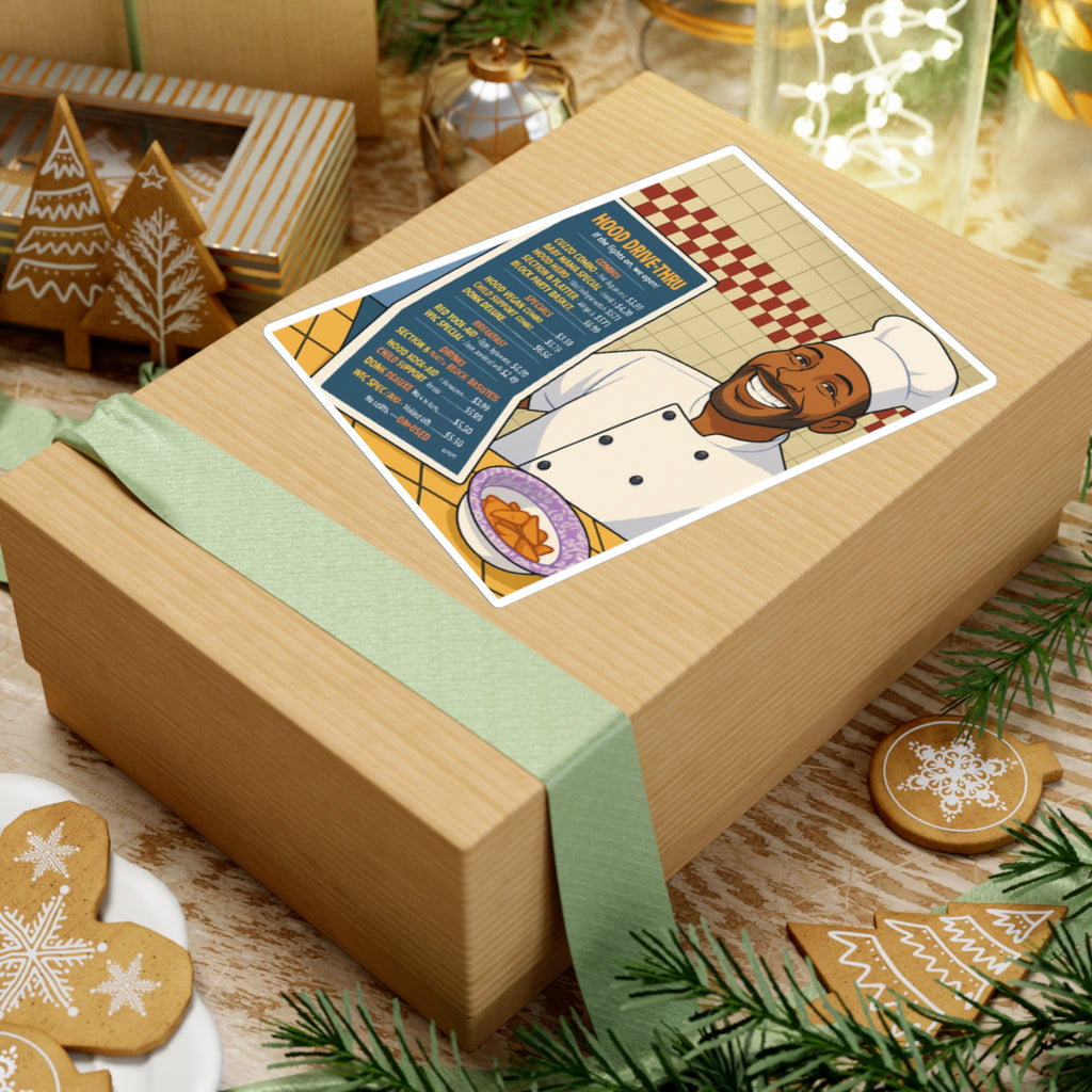 Humorous Hood Chef Vinyl Decals for Kitchen Decor