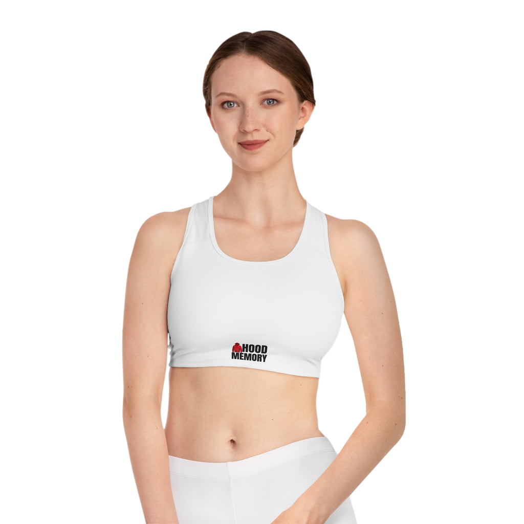 Hood Memory Sports Bra White